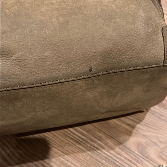 Rebecca Minkoff  Regan Olive Green Suede Handbag ~ $248 - Picture 4 of 6